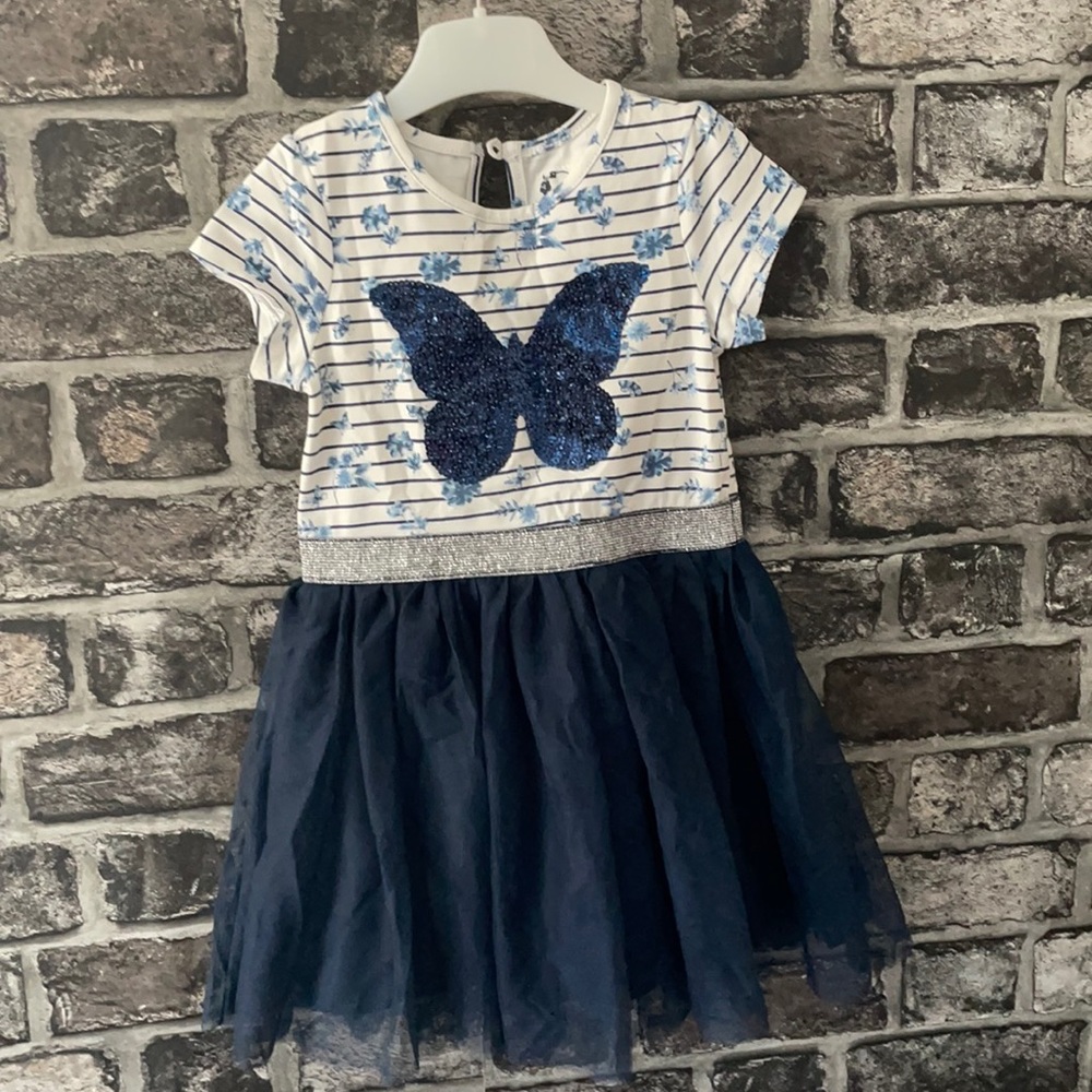 Toddler sequin butterfly party dress